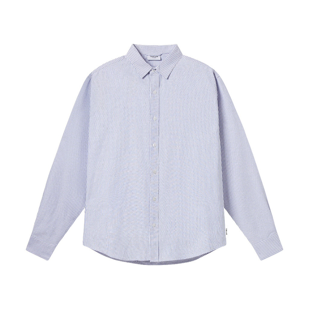 Ảnh Áo Sơ Mi Tay Dài Kẻ Sọc Teelab Local Brand Vải Oxford Cao Cấp Oversize 3 Màu Xanh, Hồng, Xám SS047 2