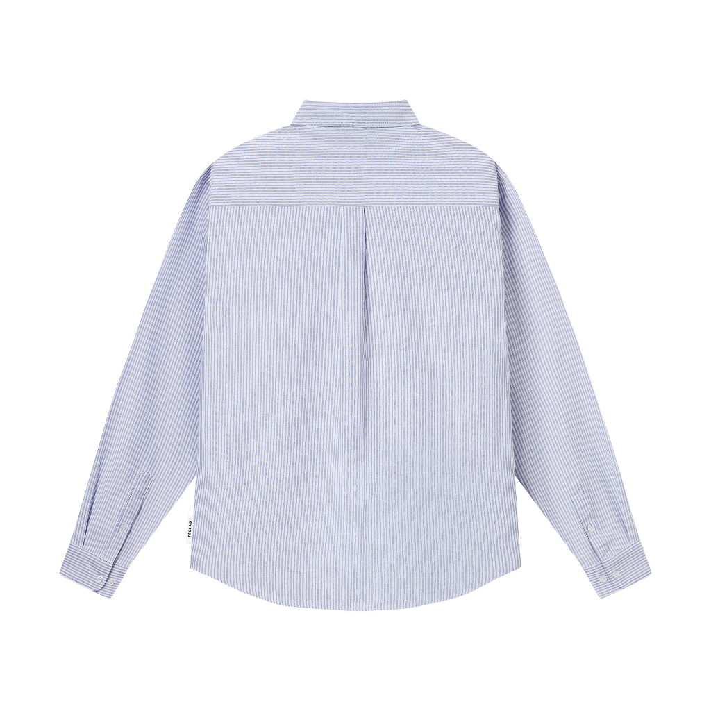 Ảnh Áo Sơ Mi Tay Dài Kẻ Sọc Teelab Local Brand Vải Oxford Cao Cấp Oversize 3 Màu Xanh, Hồng, Xám SS047 3
