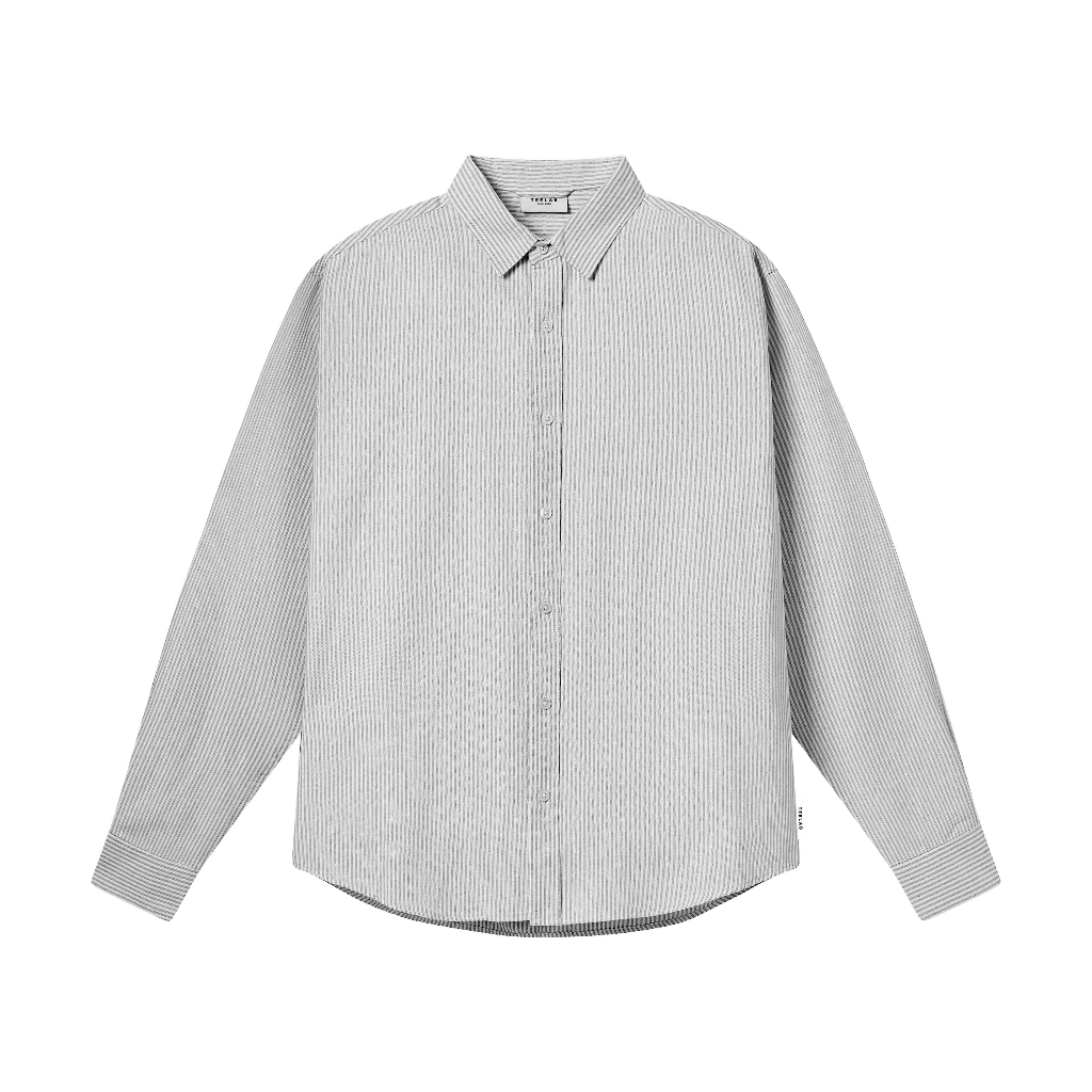 Ảnh Áo Sơ Mi Tay Dài Kẻ Sọc Teelab Local Brand Vải Oxford Cao Cấp Oversize 3 Màu Xanh, Hồng, Xám SS047 4