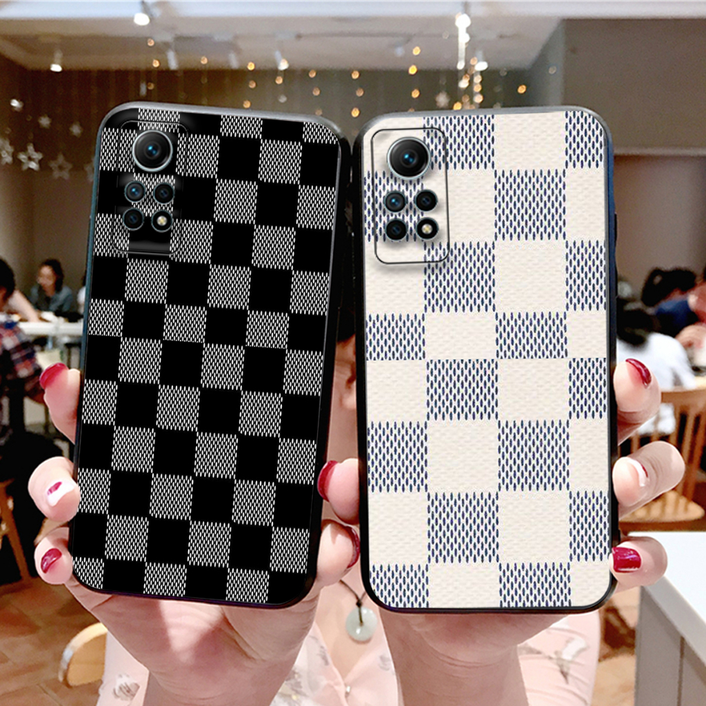 Ốp lưng Xiaomi Redmi Note 12S / Redmi Note 12 Pro 4G caro đen trắng họa ...