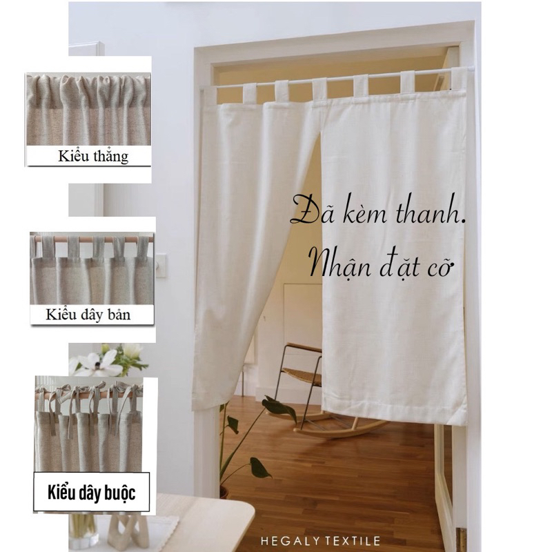 Rèm cửa ngăn phòng VẢI MỘC CANVAS loại mới phong cách Nhật bản (Đã bao ...