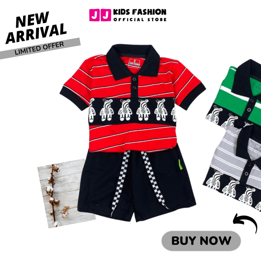 Bộ Polo Bé Trai in hình cá tính - BST Xuân Hè 2024 cho trẻ em 2,3,4,5,6,7,8,9,10,11,12 tuổi
