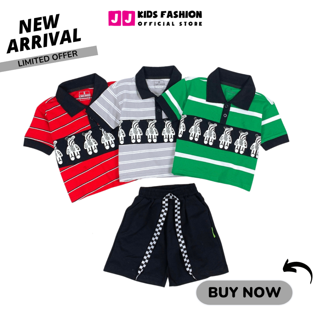Bộ Polo Bé Trai in hình cá tính - BST Xuân Hè 2024 cho trẻ em 2,3,4,5,6,7,8,9,10,11,12 tuổi