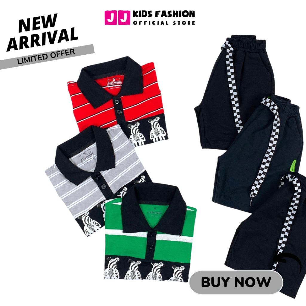 Bộ Polo Bé Trai in hình cá tính - BST Xuân Hè 2024 cho trẻ em 2,3,4,5,6,7,8,9,10,11,12 tuổi