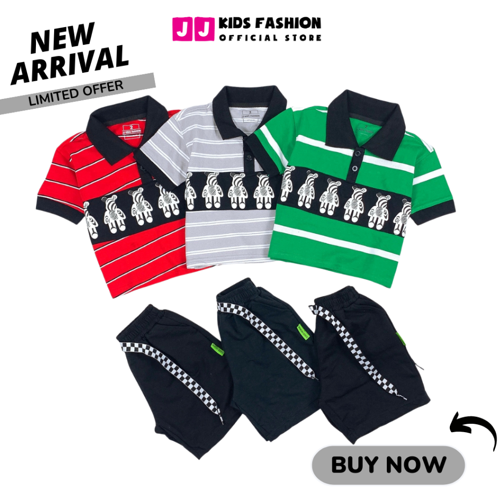 Bộ Polo Bé Trai in hình cá tính - BST Xuân Hè 2024 cho trẻ em 2,3,4,5,6,7,8,9,10,11,12 tuổi