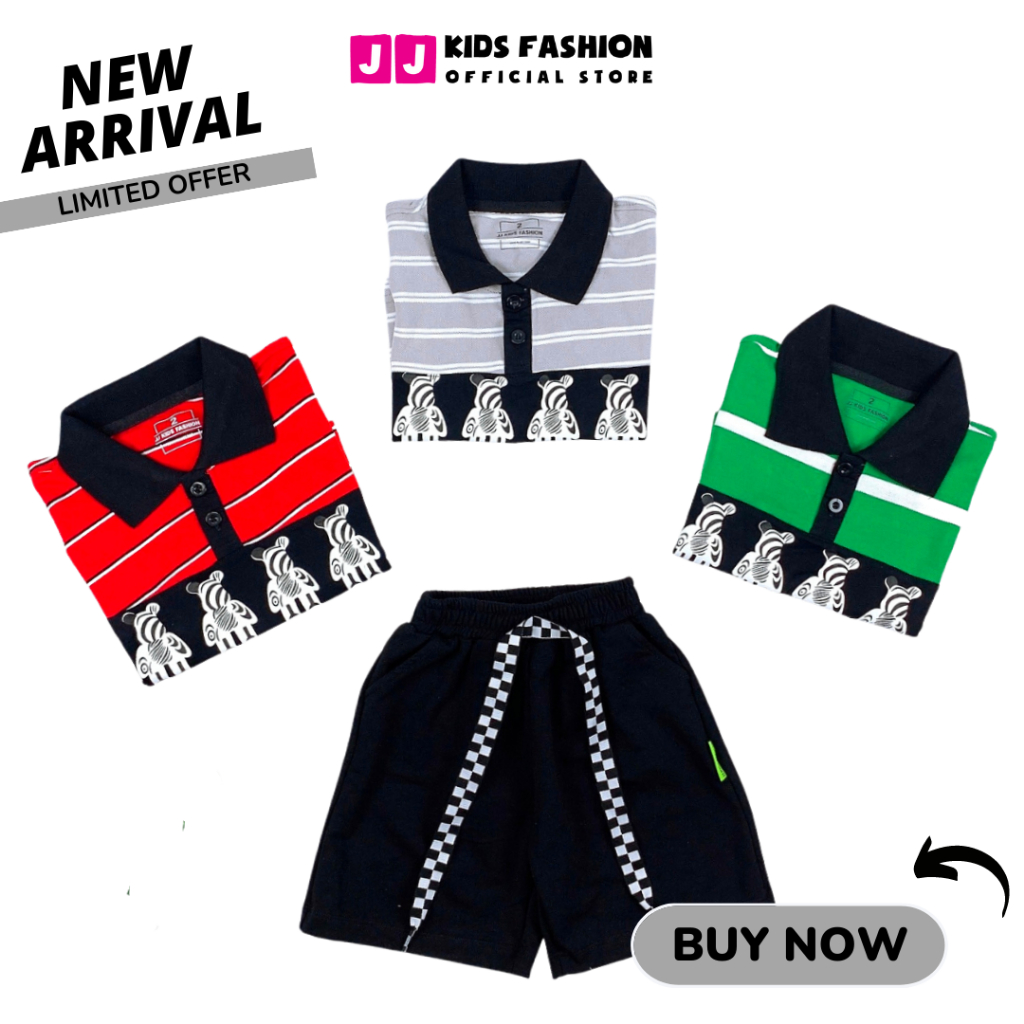 Bộ Polo Bé Trai in hình cá tính - BST Xuân Hè 2024 cho trẻ em 2,3,4,5,6,7,8,9,10,11,12 tuổi