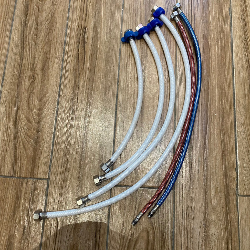 Dây cấp nước lạnh 40, 50, 60, 80cm NHỰA tán xi ren đồng thau và dây cấp ...