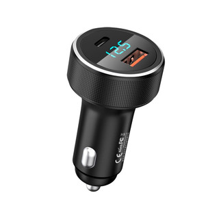Tẩu sạc nhanh trên xe hơi ô tô Remax RCC215 có LCD báo dòng sạc - hỗ trợ PD 36W QC 22.5W
