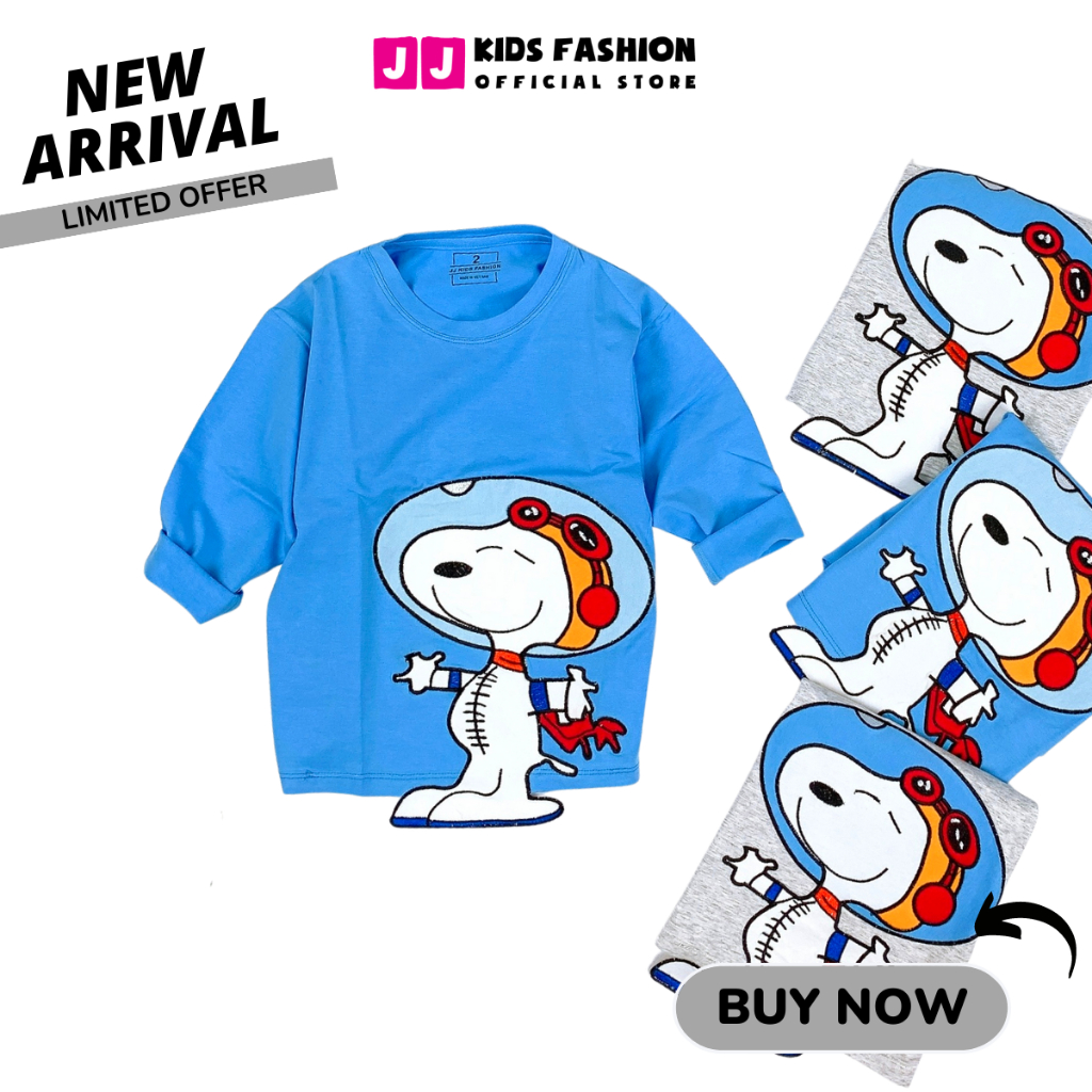 Áo thun cho bé trai cao cấp cổ tròn full size - JJ Kids