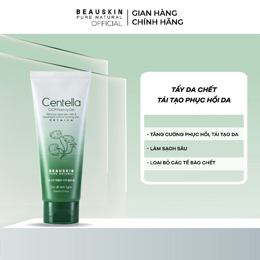 [Mã BMLTB35 giảm đến 35K đơn 99K] Tẩy Tế Bào Chết Mặt BEAUSKIN Centella Cica Dành Cho Da Dầu Mụn 150ml BCPG0300110