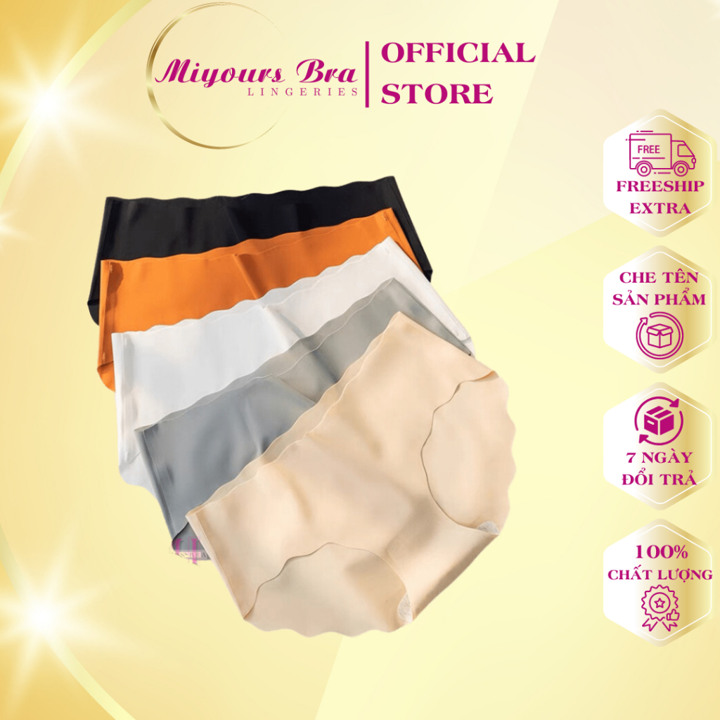 Set 5 quần lót nữ MiYours Fashion & More QL106 su trơn không viền, không đường may mỏng nhẹ thoải mái, chống viêm