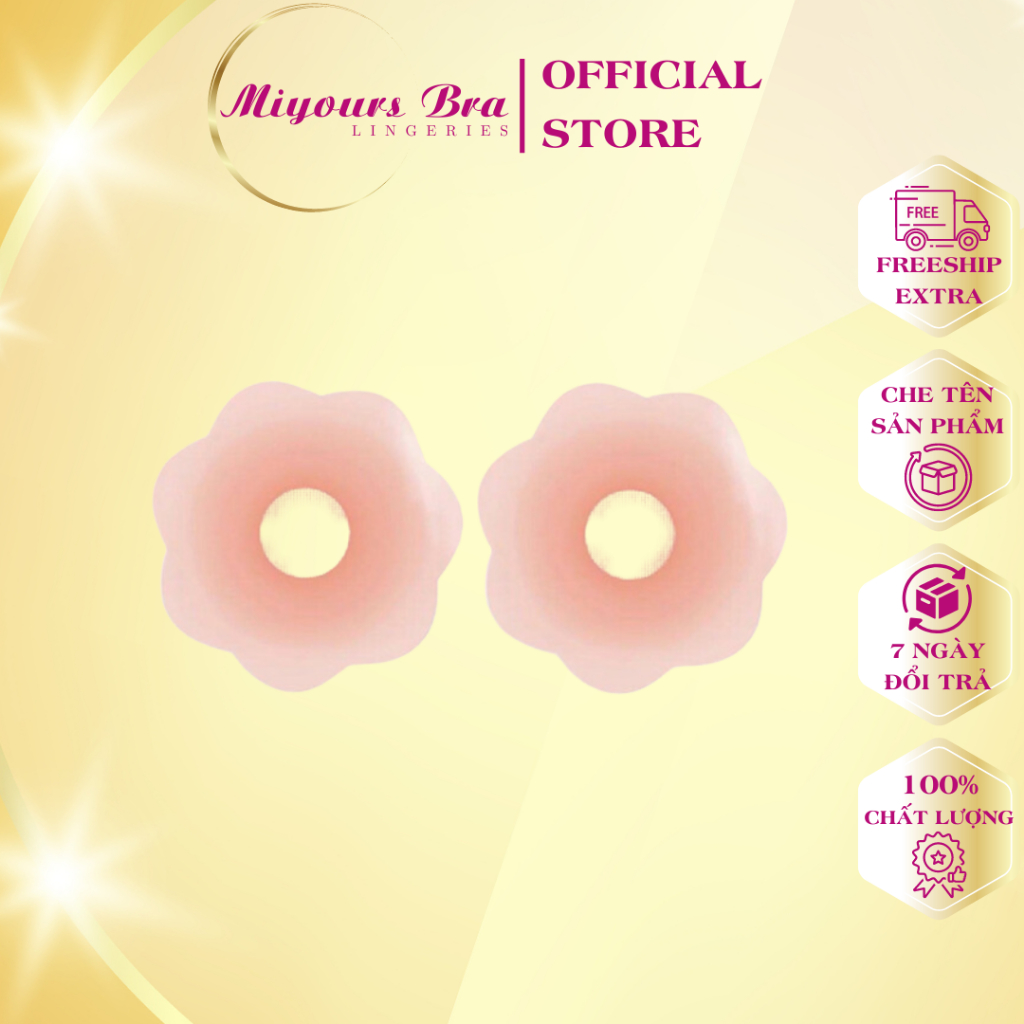 Miếng dán ngực nhũ hoa, đầu ti MiYours Fashion & More silicon siêu mỏng tàng hình chống nước chắc chắn, an toàn