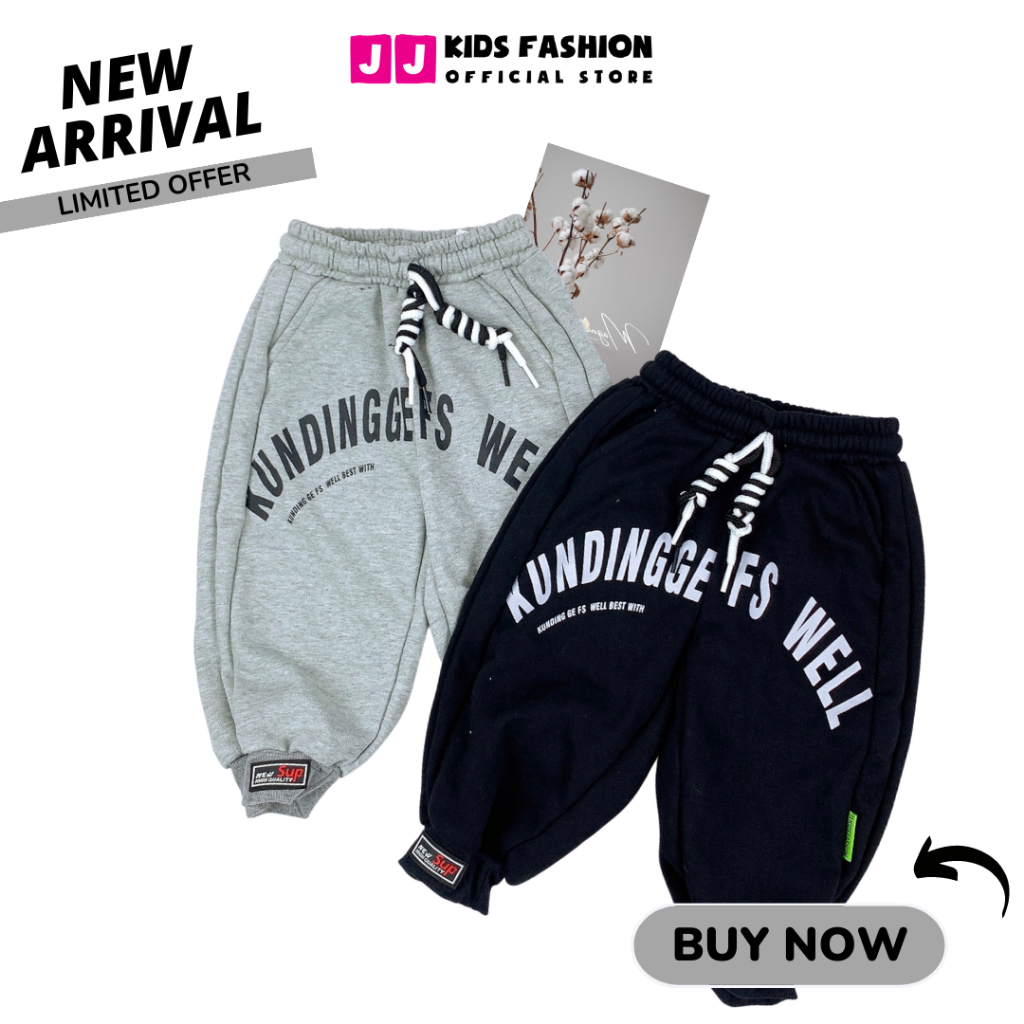 Quần Jogger Bé Trai, Bé Gái Thun Dài Bo Ống – Phong Cách Hip Hop Năng Động | JJ Kids Fashion