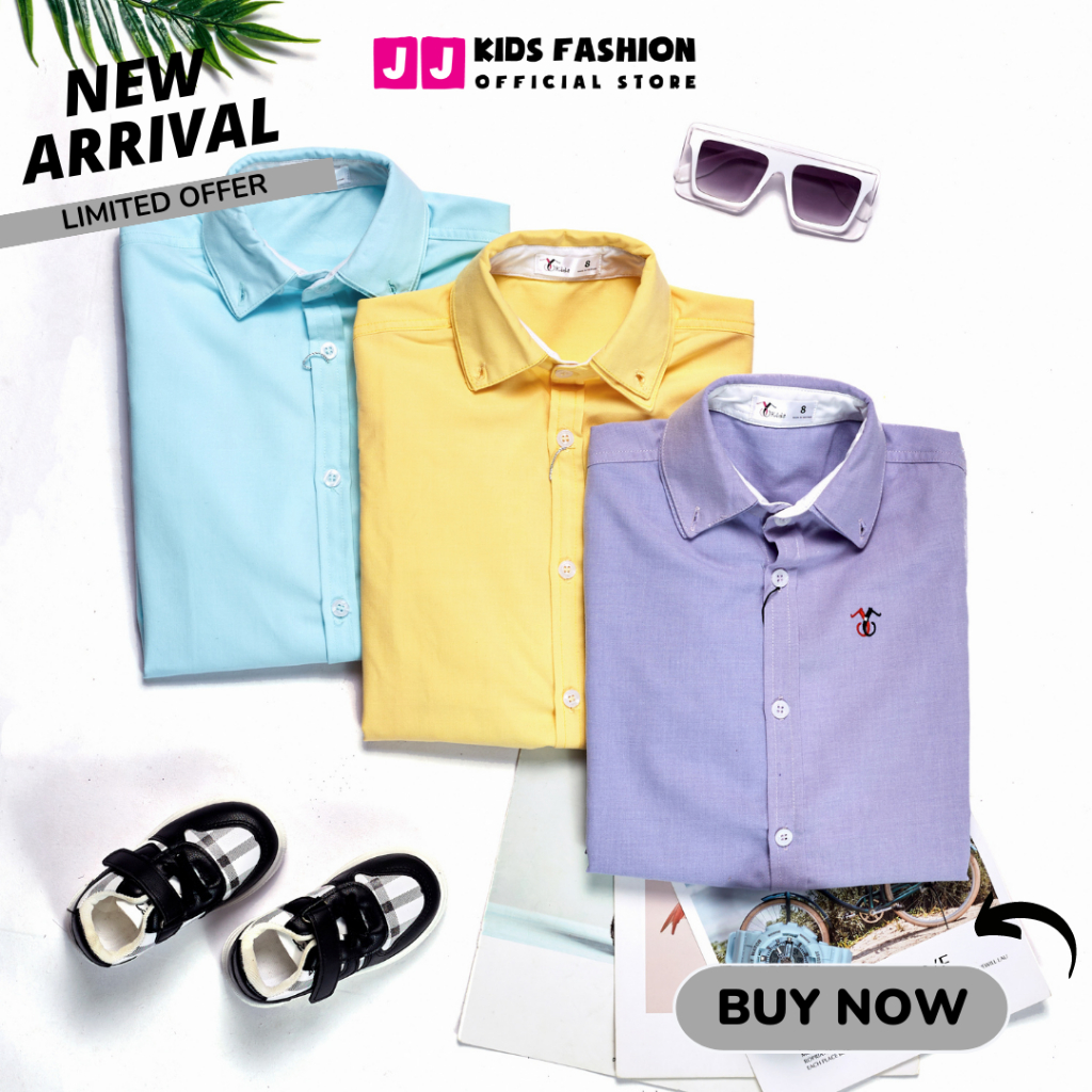 Áo sơ mi cho bé trai dài tay in hình hoạt hình phong cách Hàn Quốc - JJ Kid