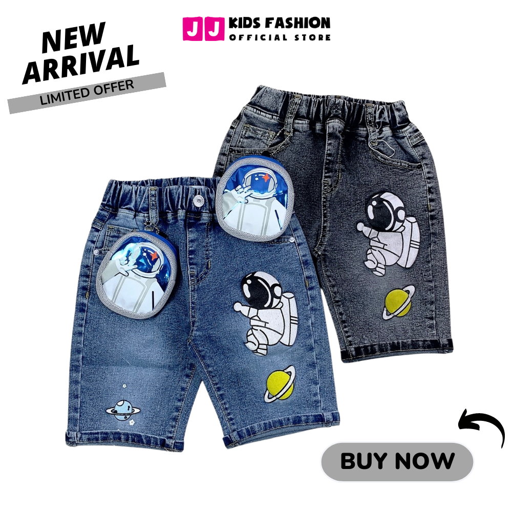 Quần jean lửng bé trai năng động thoải mái full size - JJ Kids
