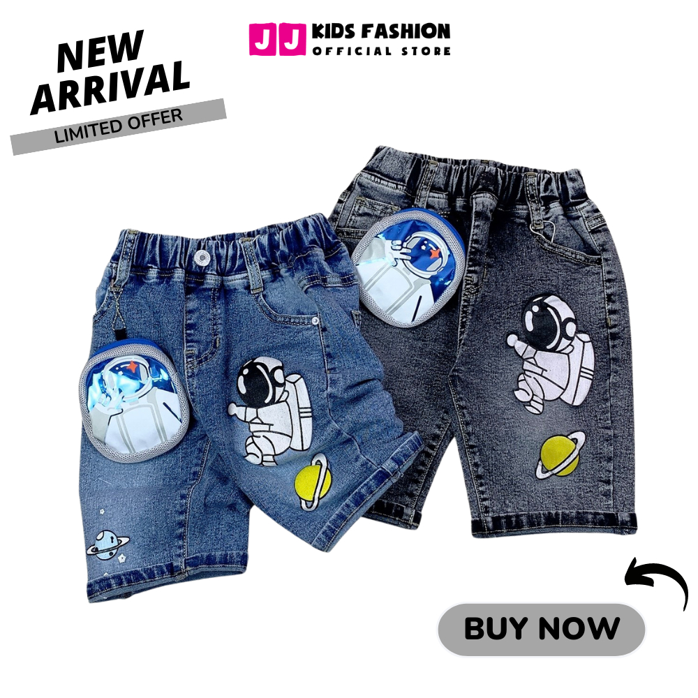 Quần jean lửng bé trai năng động thoải mái full size - JJ Kids