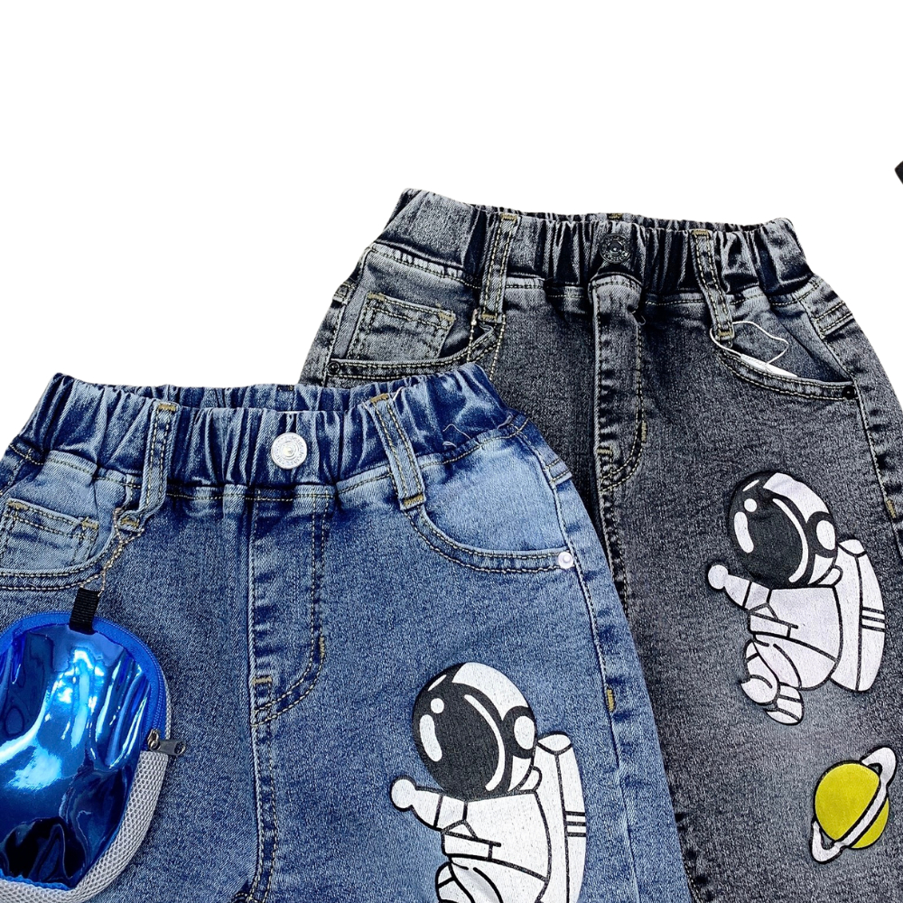 Quần jean lửng bé trai năng động thoải mái full size - JJ Kids