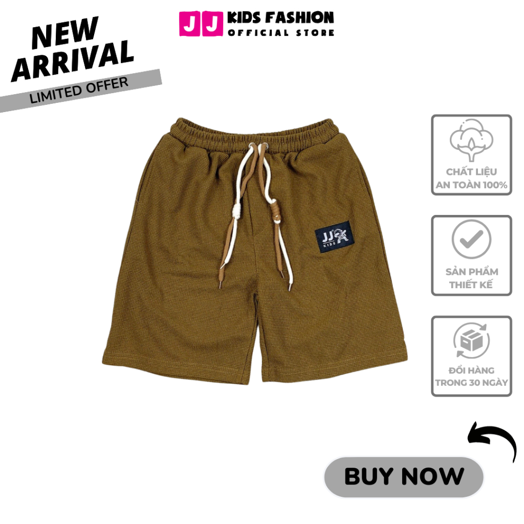 Quần đùi cộc cho bé trai vải thun mềm mại size đại từ 10 đến 15 tuổi - JJ Kids