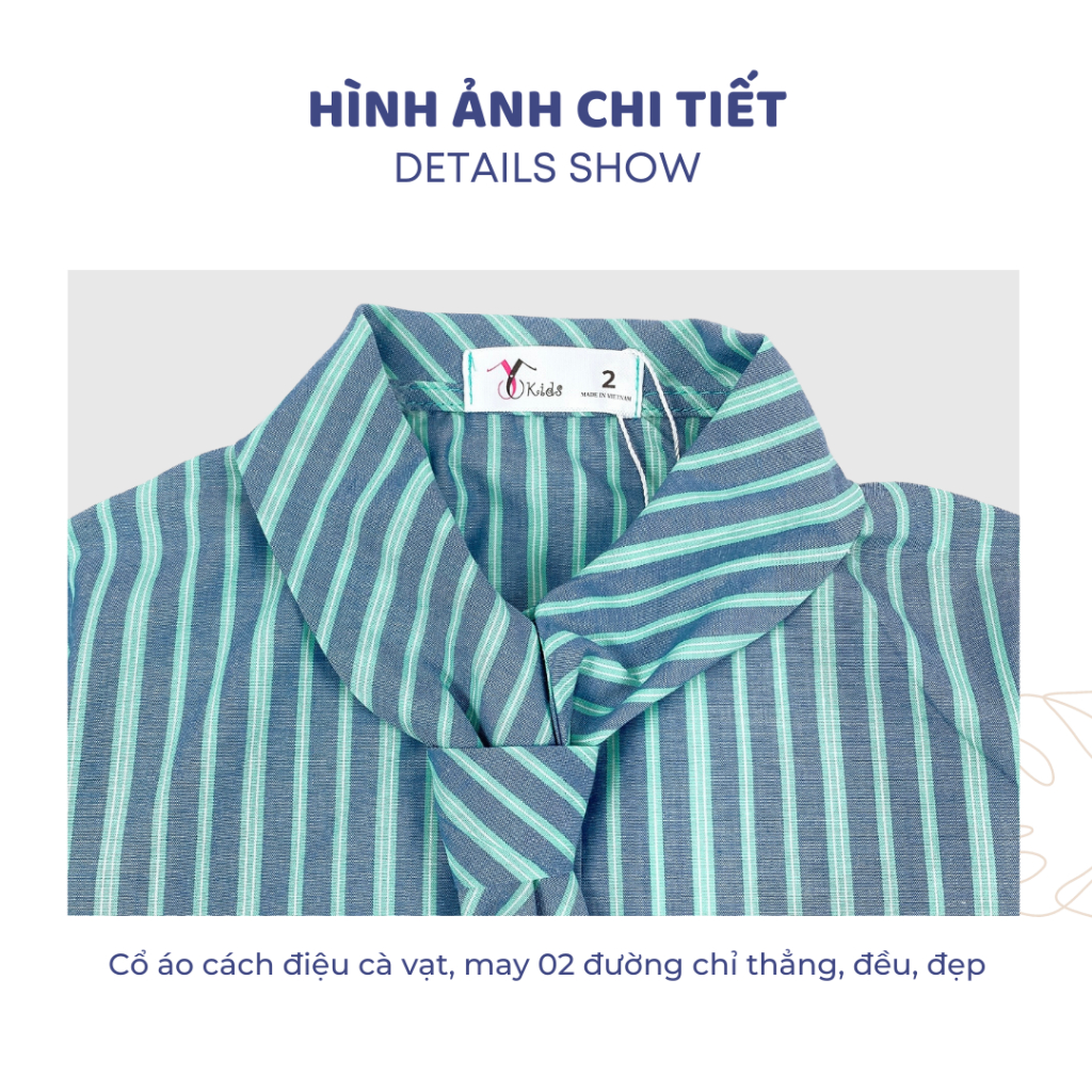 Áo sơ mi cho bé trai ngắn tay cổ cà vạt phong cách thời trang Hàn Quốc - JJ Kids