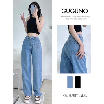 Quần jeans ống rộng Guguno nữ (quần jeans nữ, quần jean nữ, quần rin nữ, quần bò nữ)