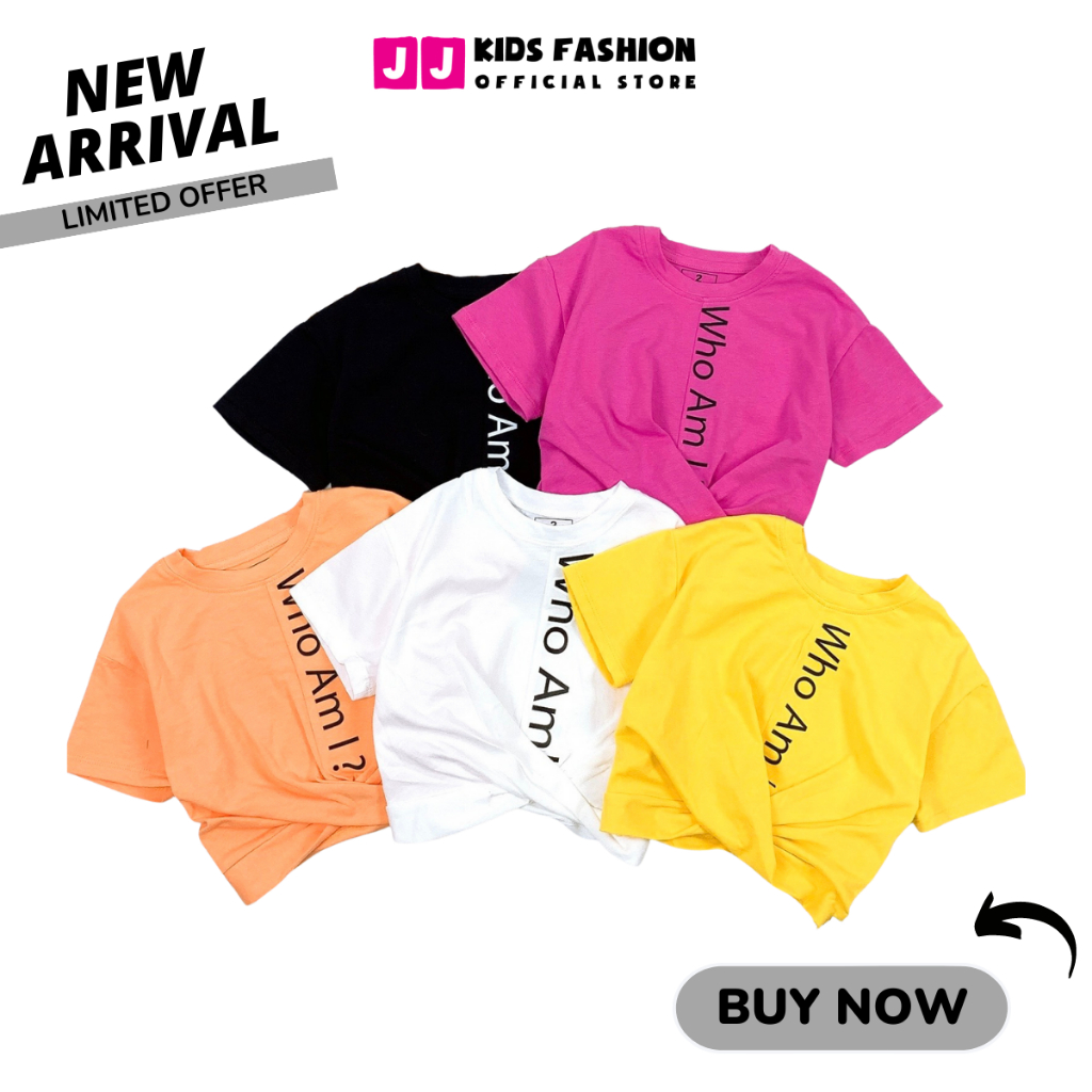 Áo thun cho bé gái croptop cộc tay cao cấp full size - JJ Kids Fashion