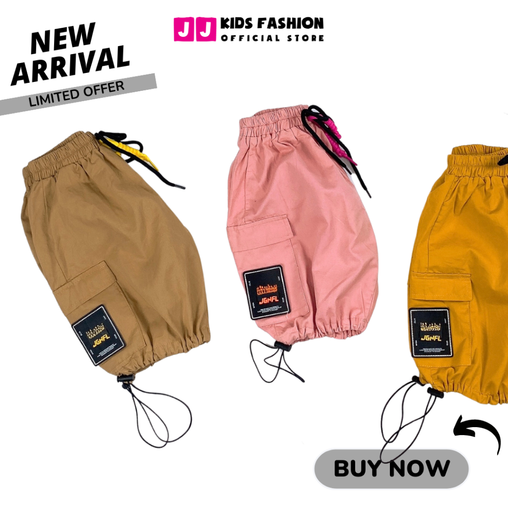Quần short bé trai, bé gái kaki ống rút năng động thoải mái thời trang - JJ Kids