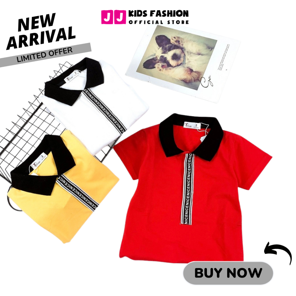 Áo polo bé trai ngắn tay cổ polo full size - JJ Kids