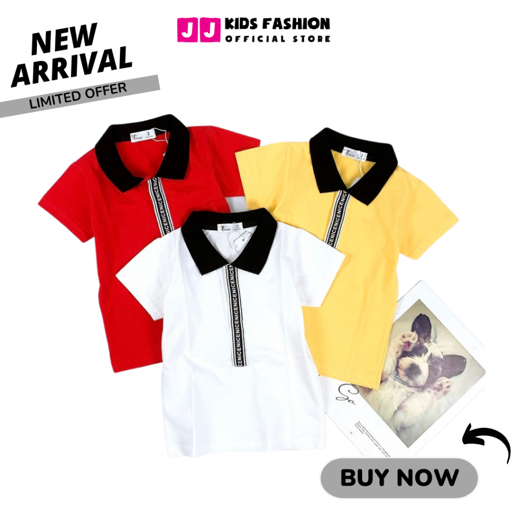 Áo polo bé trai ngắn tay cổ polo full size - JJ Kids