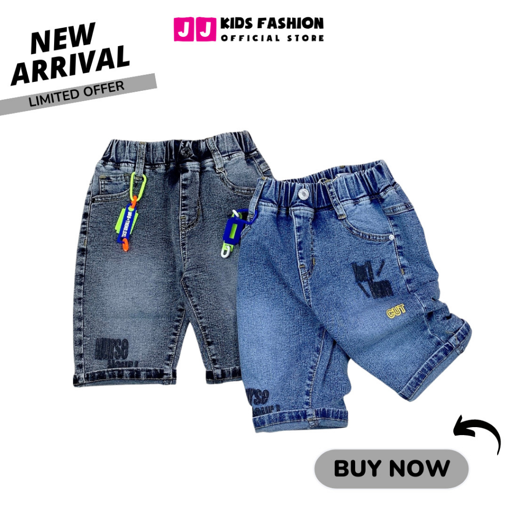 Quần jean lửng bé trai năng động thoải mái full size - JJ Kids