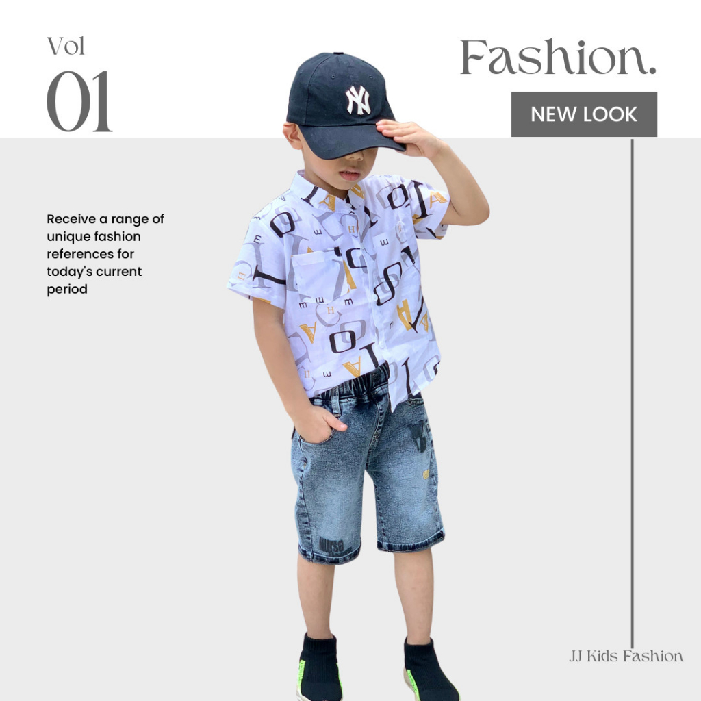 Quần jean lửng bé trai năng động thoải mái full size - JJ Kids