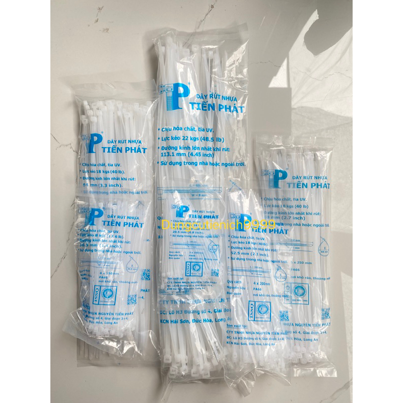 Dây rút nhựa Tiến Phát các loại 10cm ,15cm ,20cm, 25cm, 30cm, 40cm ...