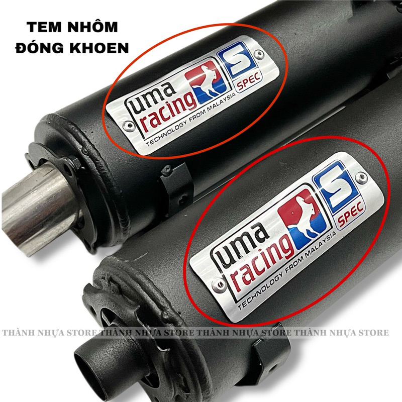 Pô Uma V3 cho Sirius Wave móc ấm kèm cổ inox