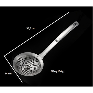 Muỗng Lọc Lưới Chiên Trong Nhà Bếp Inox 304 chất lượng - Muôi Thủng Inox 304 To Ăn Lẩu Cao Cấp