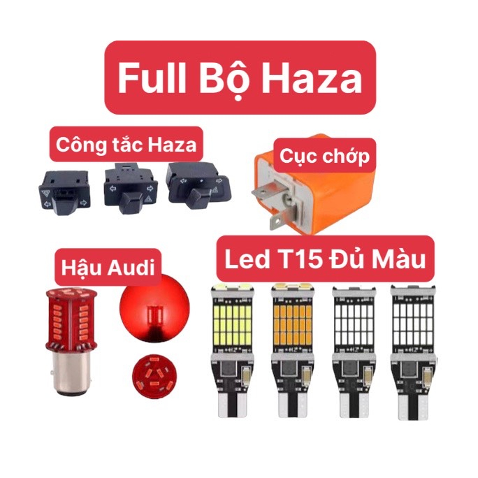 Đèn xi nhan T15 / Hậu Audi Loại 1 gắn ô tô xe máy, đủ màu
