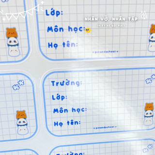 [35 MẪU - UPDATE 2026] Nhãn Vở Viết Tay Sắc Màu (11 Màu), Theo Môn Học, Sanrio, Anime | Thiết kế bởi Pinandschool