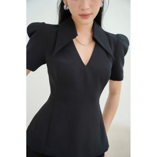 Set vest áo cổ V cách điệu, quần dài xẻ chân-PT TẶNG KÈM HOA TAI THỜI TRANG