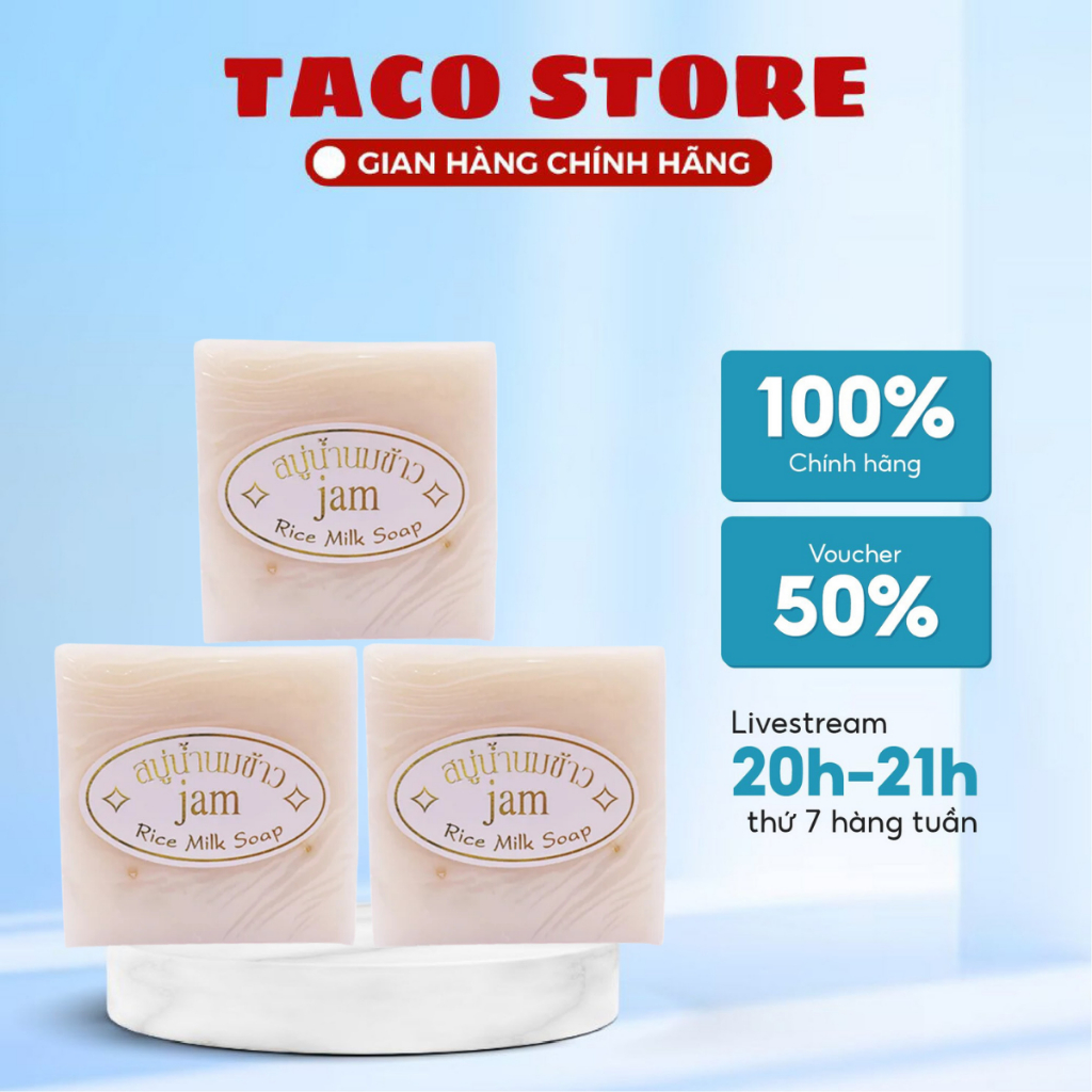 Xà Phòng Cám Gạo Thái Lan Jam Rice Milk Soap 65g Shopee Việt Nam