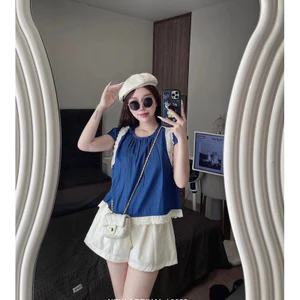 Set Áo Bò Lụa Qc Mix Quần short