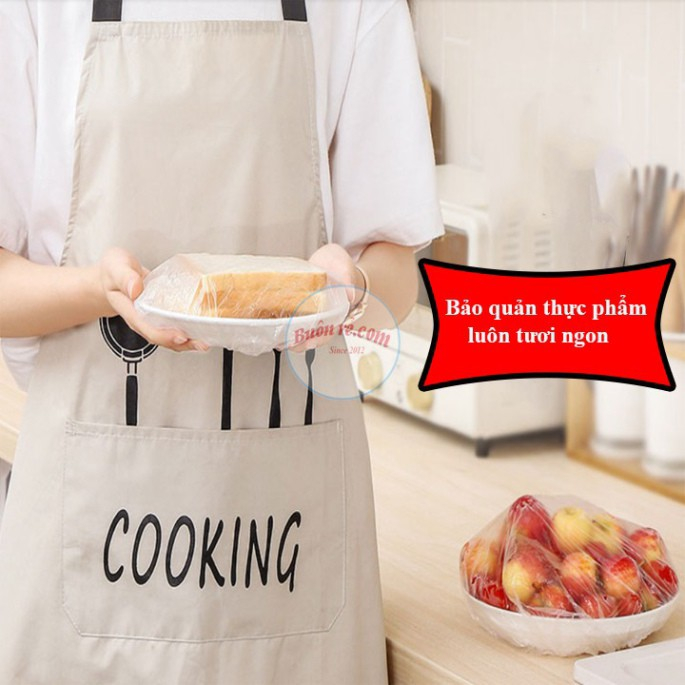 Combo 10 túi Màng bọc thực phẩm co giãn siêu dai có chun kèm túi gấu chất liệu PE- Mũ chùm đầu dùng 1 lần tiện lợi