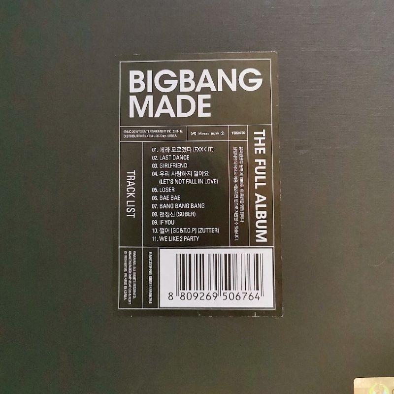Album MADE nhóm Big Bang bản limited edition | Shopee Việt Nam
