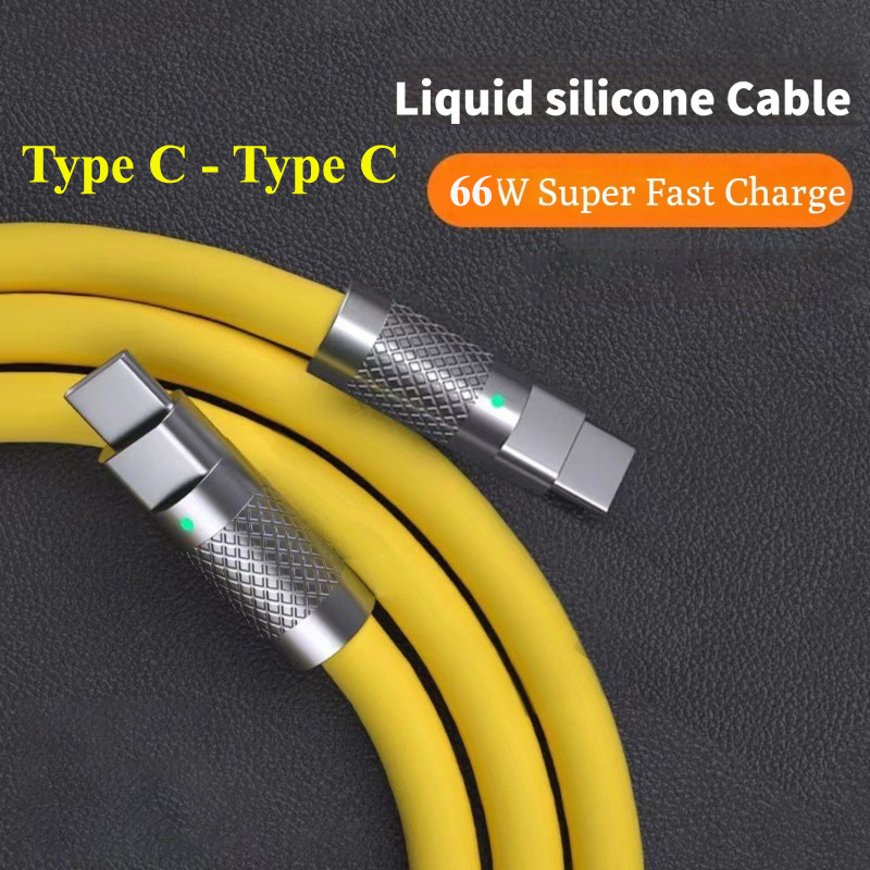 Dây sạc điện thoại Type C - type C, sạc nhanh 66W cho điện thoại Samsung, Xiaomi, Oppo, Laptop, Macbook, dây dài 2m