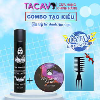 Combo Gôm Sáp LUXURIOUS 415ml +Volcanic Clay Apestomen Tạo Kiểu, Giữ Nếp Cho Tóc. HÀNG CHÍNH HÃNG