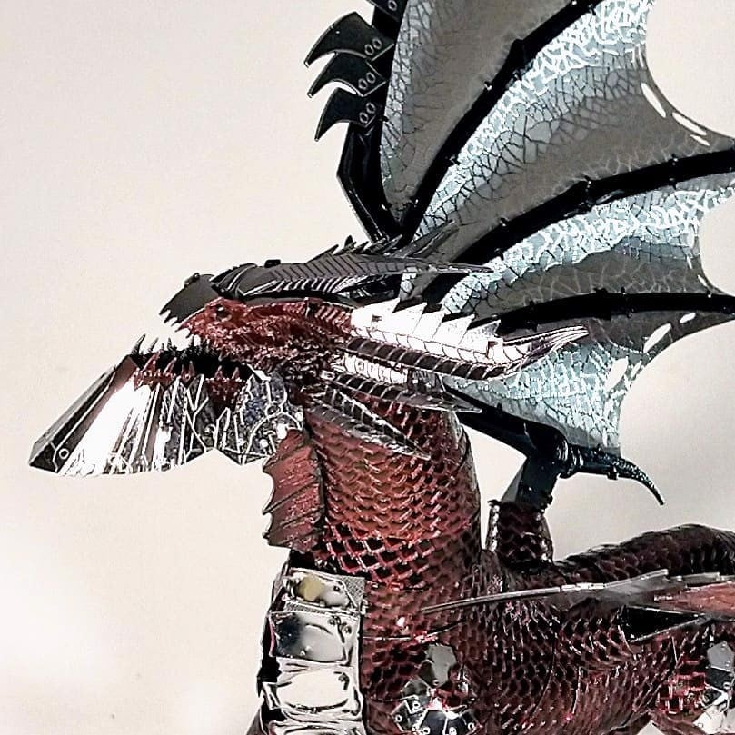 Ảnh Mô Hình Kim Loại Lắp Ráp 3D Piececool Rồng Đen The Black Dragon [chưa ráp] 3
