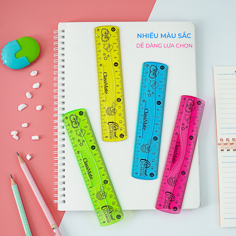 Thước Dẻo CLASSMATE Chất Liệu Nhựa Dẻo Cao Cấp CL-FR150/FR200/FR300
