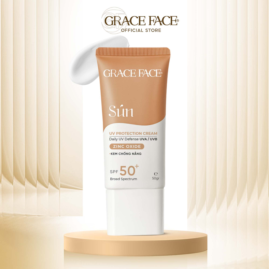Kem chống nắng bảo vệ da Grace Face giúp kiềm dầu kháng nước UV Protection Cream 50ml