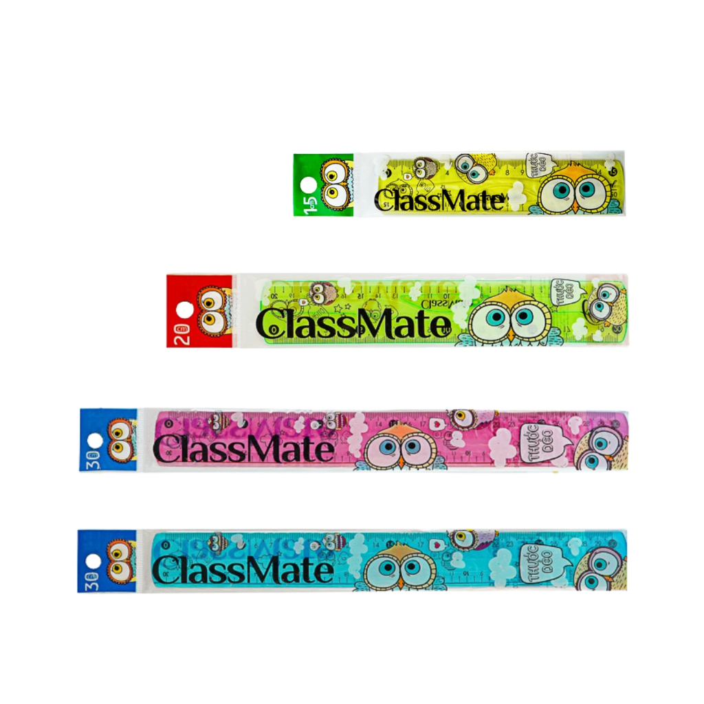 Thước Dẻo CLASSMATE Chất Liệu Nhựa Dẻo Cao Cấp CL-FR150/FR200/FR300