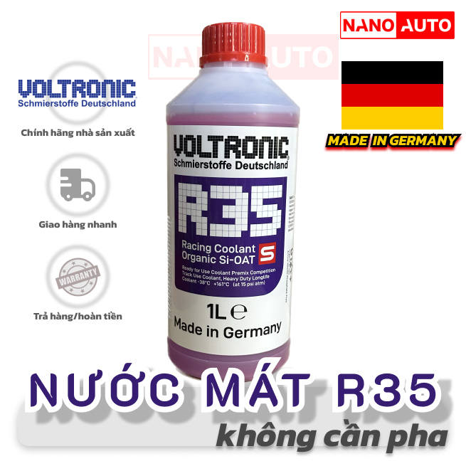 Nước làm mát động cơ không pha Voltronic R35, Racing Coolant Si-OAT ...