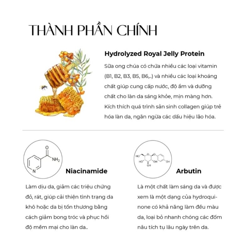 0Kem dưỡng trắng da mặt chiết xuất sữa ong chúa Truesky