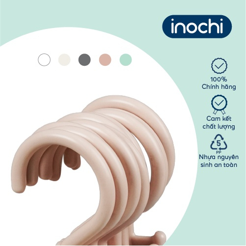[SET 10] Móc quần áo Hara 183 INOCHI giúp quần áo gọn gàng, nhựa nguyên sinh, an toàn, bền bỉ
