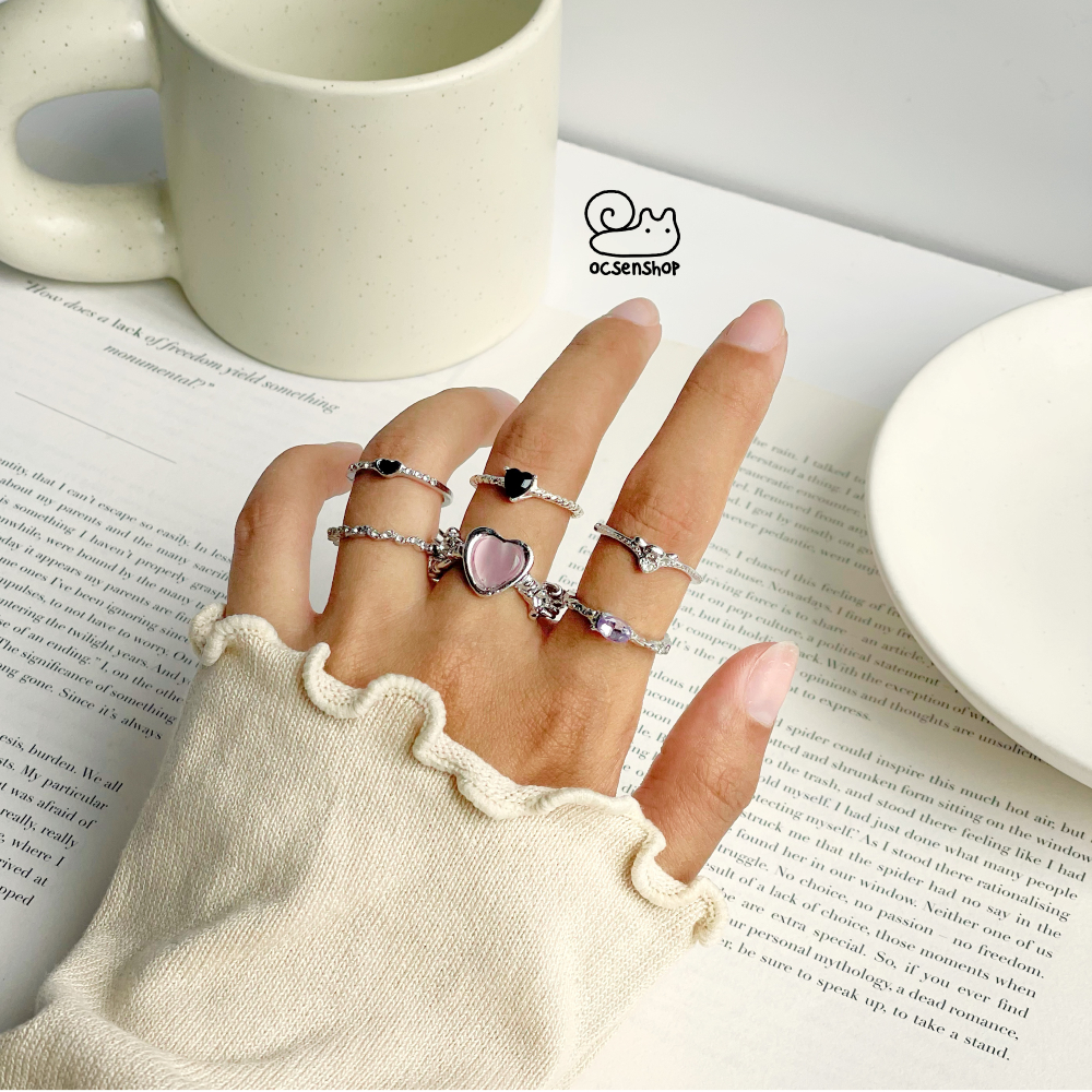 Nhẫn nữ mạ bạc kiểu dáng mới 1 size